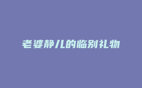 老婆静儿的临别礼物