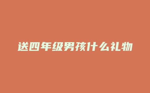 送四年级男孩什么礼物