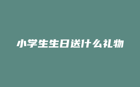 小学生生日送什么礼物